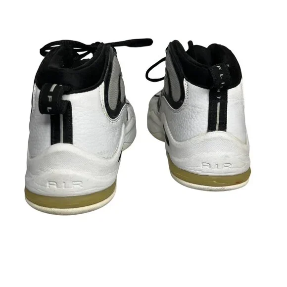 Nike Air Flight Determination Sneakers Mens Size 12.5 Lace Up White Black Rare - Picture 10 of 16